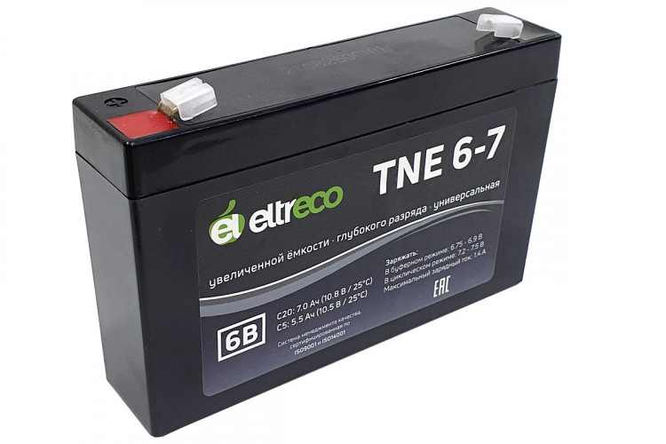 Тяговый аккумулятор Eltreco TNE6-7 (6V7A/H C20) в Ижевске