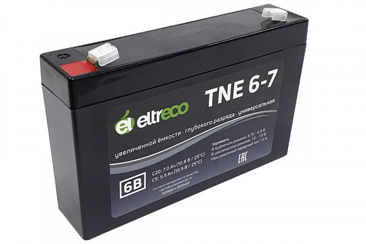 Тяговый аккумулятор Eltreco TNE6-7 (6V7A/H C20) в Ижевске