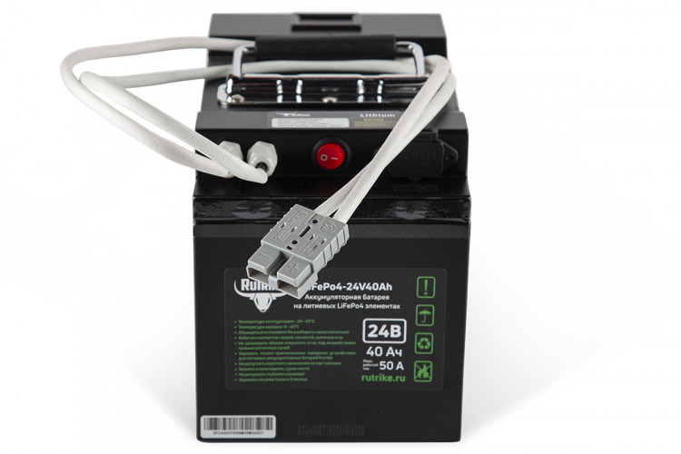 Тяговый железо-фосфатный аккумулятор RuTrike LiFePO4 24V40Ah (50А) в Ижевске