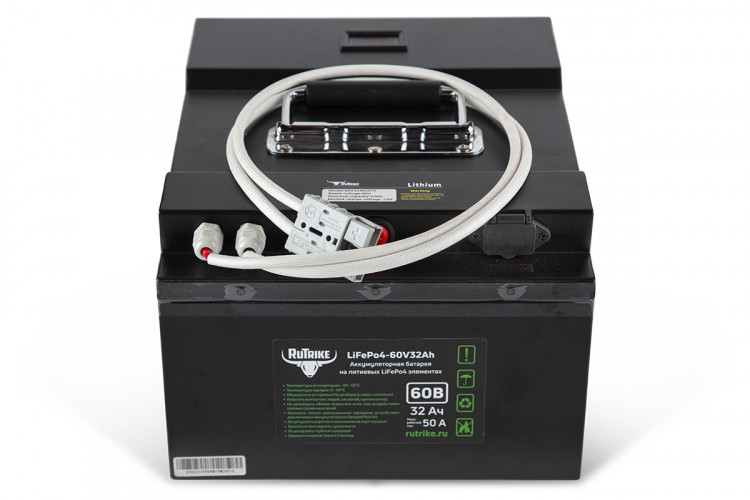 Тяговый железо-фосфатный аккумулятор RuTrike LiFePO4 60V32Ah (50А) в Ижевске