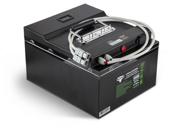 Тяговый железо-фосфатный аккумулятор RuTrike LiFePO4 60V32Ah (50А) в Ижевске