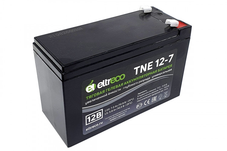 Тяговый аккумулятор Eltreco TNE12-7 (12V7A/H C20) в Ижевске