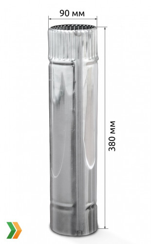 Сегмент трубы дымохода 90 мм. в Ижевске