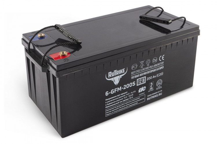 Тяговый гелевый аккумулятор RuTrike 6-GFM-200 (12V200A/H C20) в Ижевске