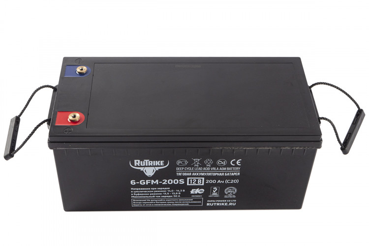 Тяговый гелевый аккумулятор RuTrike 6-GFM-200 (12V200A/H C20) в Ижевске