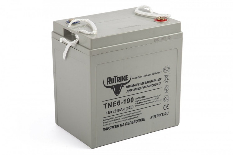 Тяговый гелевый аккумулятор RuTrike TNE6-190 (6V210A/H C3) в Ижевске