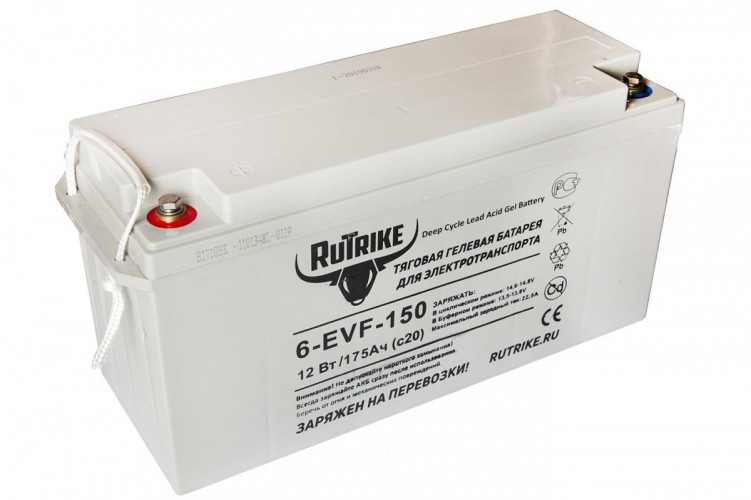 Тяговый гелевый аккумулятор RuTrike 6-EVF-150A (12V150A/H C3) в Ижевске