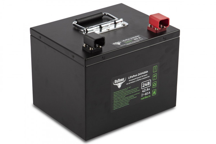 Тяговый железо-фосфатный аккумулятор RuTrike LiFePO4 24V40Ah (60A) в Ижевске